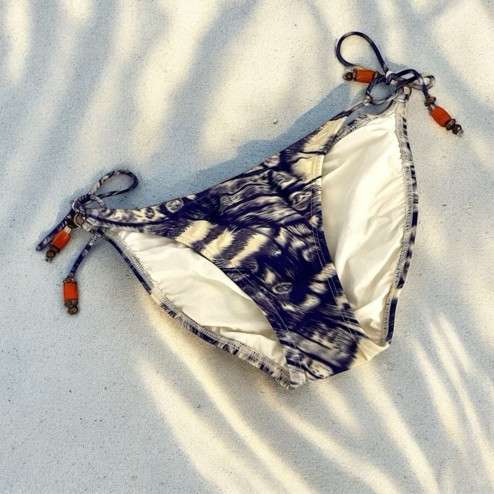 VIX Full Bikini Bottom Naomi Sz L Tie-Side Swimwear By Paula Hermanny Periwinkle - Picture 15 of 15